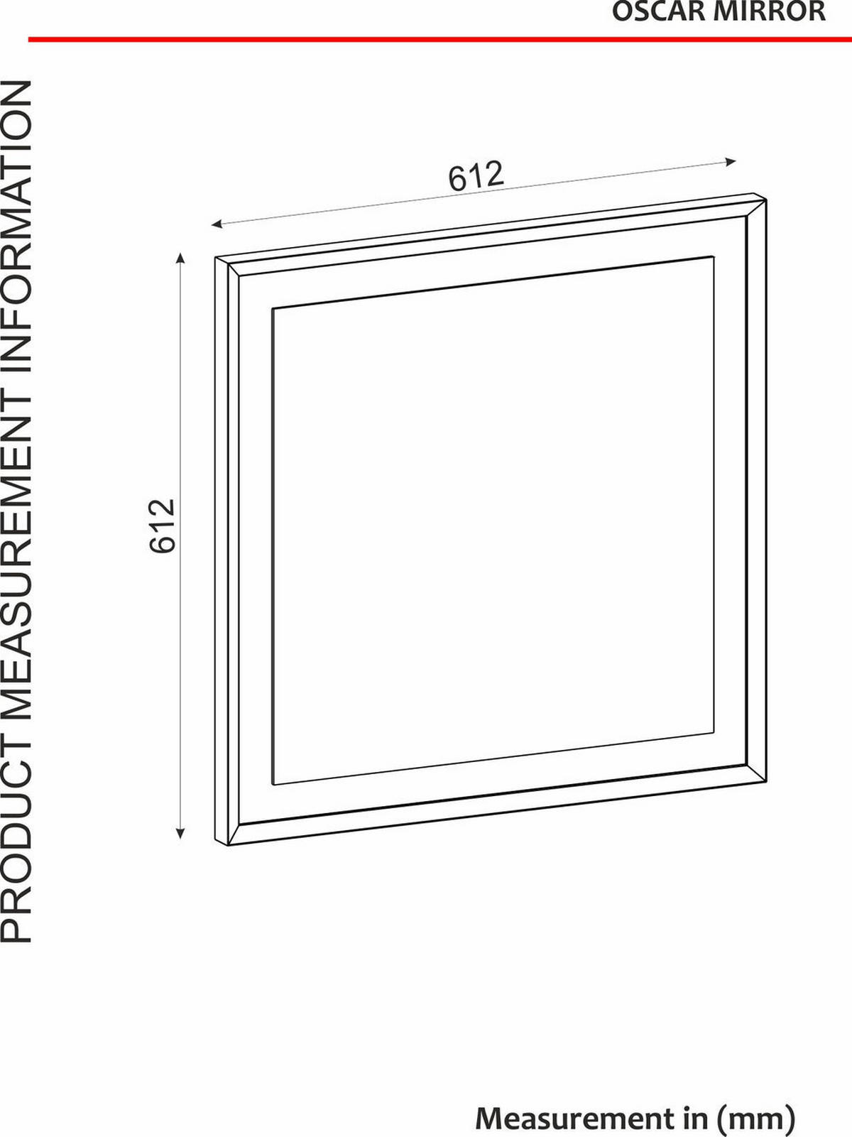 SPIEGEL Oscar 61x61cm Walnuss - Walnussfarben, Holzwerkstoff (61.2/61.2/2cm) - moebel17