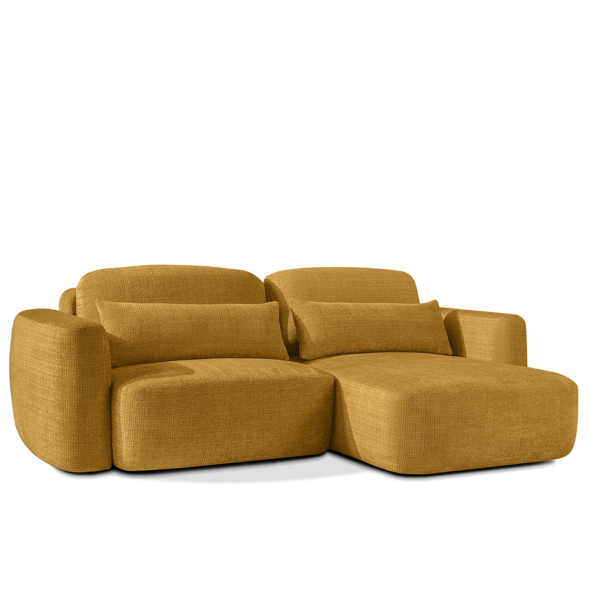 SITZGARNITUR ELOSA - Gelb, Holz/Textil (245/85/165cm) - KONSIMO®