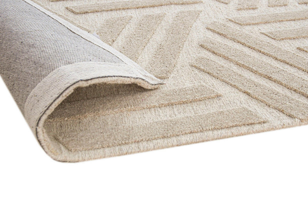 TEPPICH handgefertigt Natur beige - Beige, Naturmaterialien (120/170cm) - AFK Living