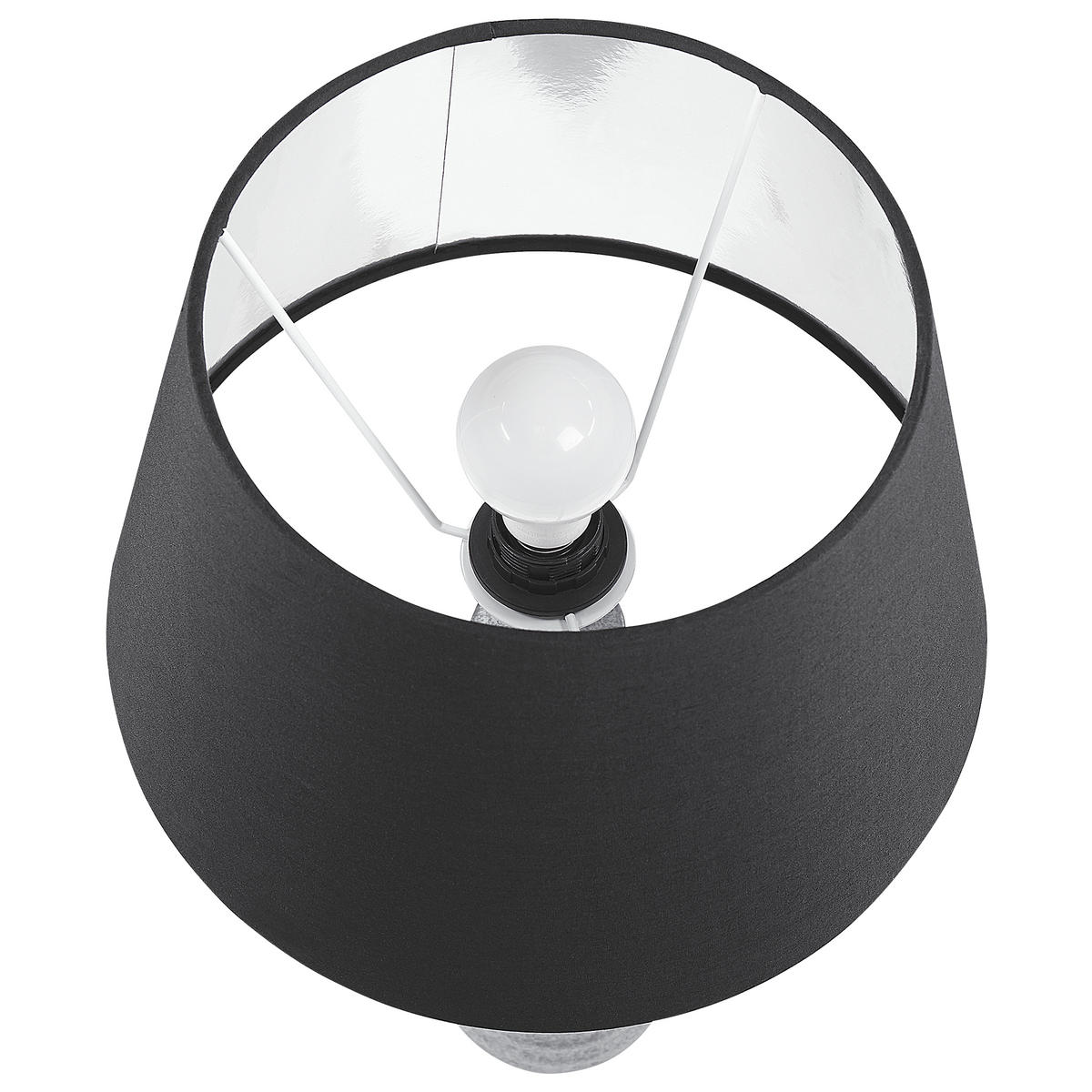 TISCHLAMPE Vilnia 33/33/58 cm - Silberfarben, Keramik (33/33/58cm) - Beliani