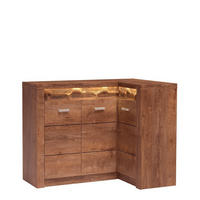 KOMMODE ZERI 131/103,5/42cm mit Schubladen 3 Türen Braun - Braun, Holzwerkstoff (131/103.5/42cm) - MASSENO