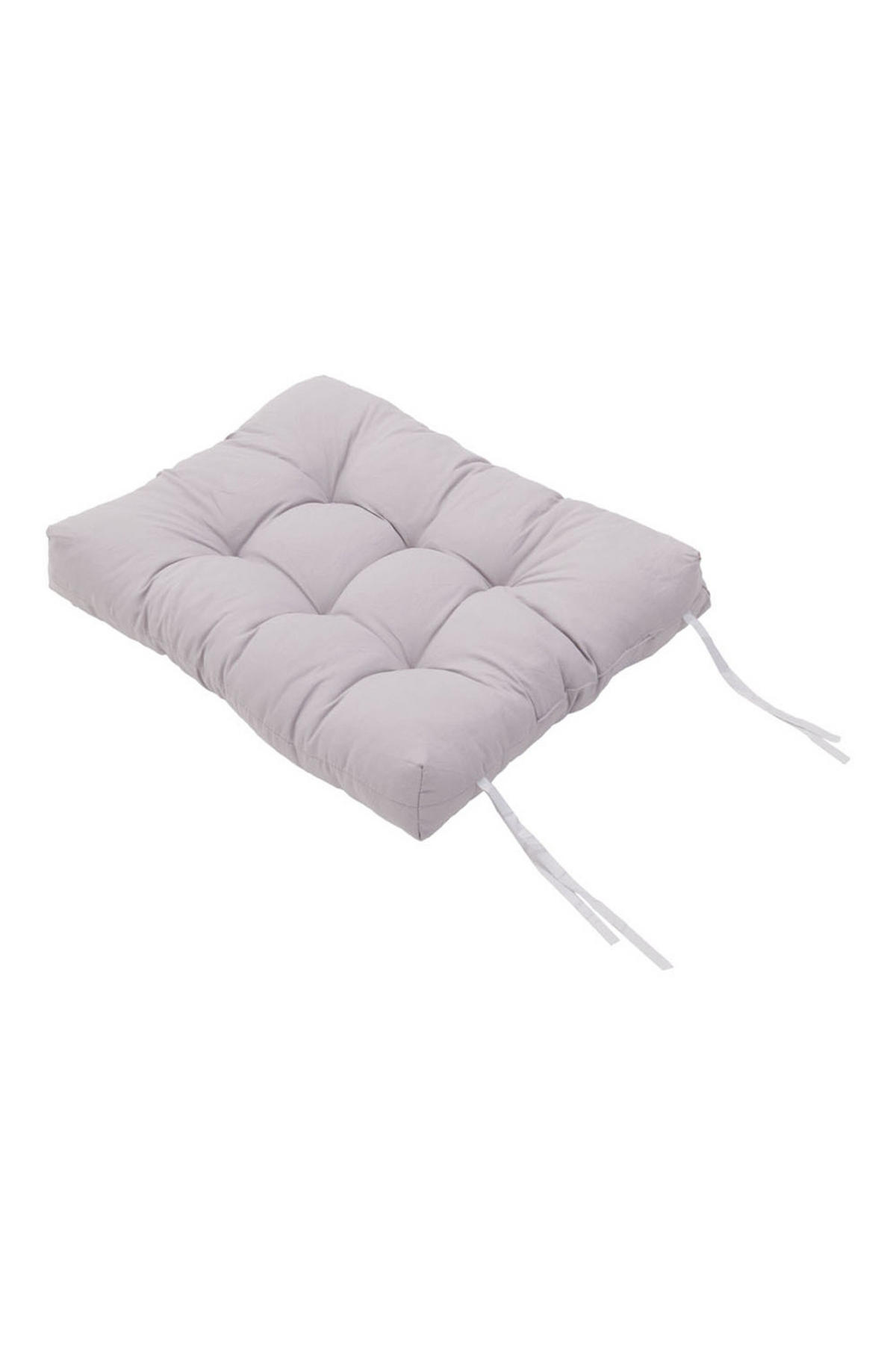 SITZKISSEN-SET 2-tlg. aus Polyester PP-Baumwolle in Grau für Outdoor-Liegen Kombinierfreudiges Design 43 x 53 cm - Grau, Textil (43/72/53cm) - Livingandhome