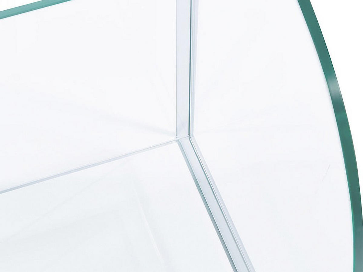 ZEITUNGSSTÄNDER - Sicherheitsglas - Transparent & Grau - DUSILLA - Transparent, Glas (35/55/45cm) - Vente-Unique