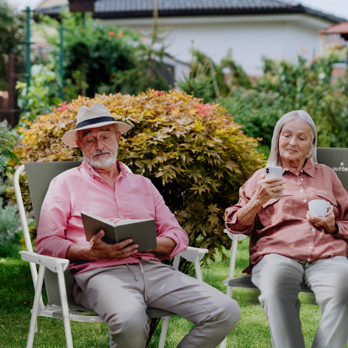 CAMPINGSESSEL bis 100 kg - Olivgrün, Textil (46/73/48cm) - Outtec