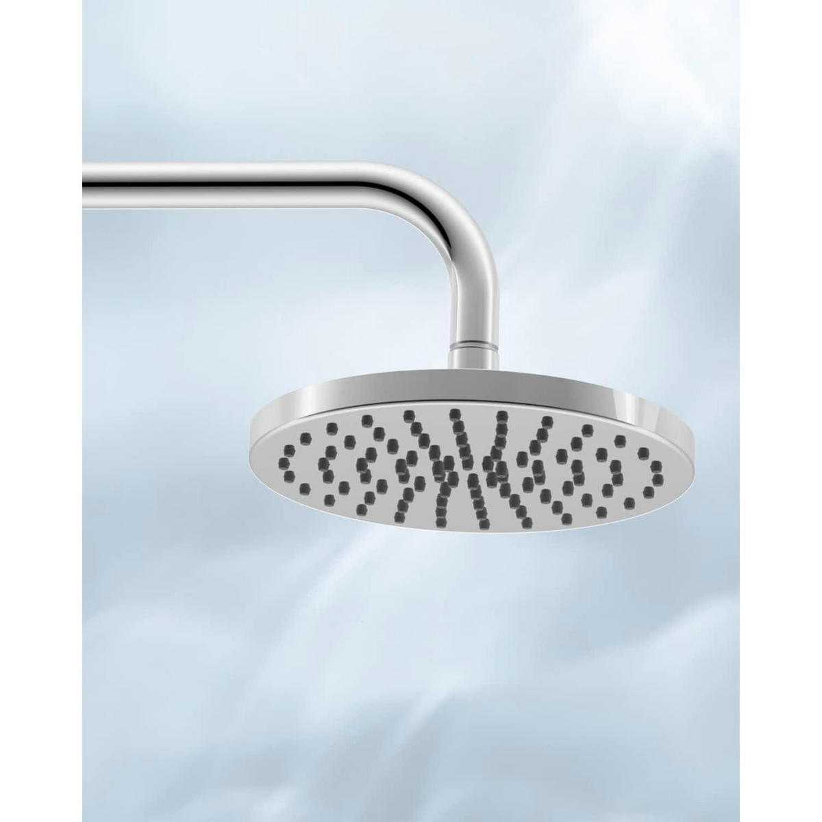 DUSCHKOPF Rund 20 cm Chrom - Silberfarben, Metall (21/12.7/28cm)