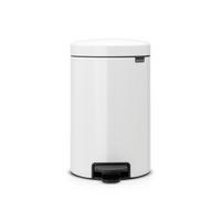 MÜLLEIMER klassisch Mit Soft Verschluss 12 Liter 41,1 x 25,1 x 33,8 cm Metall Weiß - Weiß, Metall (25.1/41.1/33.8cm) - PROREGAL