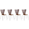 BESUCHERSTUHL Groningen - 2er Set walnuss - Braun, Metall (46/81/47cm) - TPFLiving