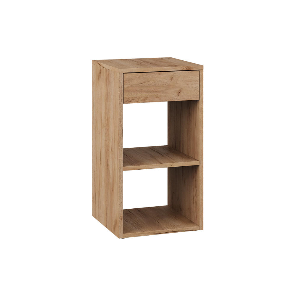 NACHTTISCH Dany Goldkraft Eiche 35 x 65 cm mit 1 Schublade - Honigeiche, Holzwerkstoff (35/65/35cm) - Vicco