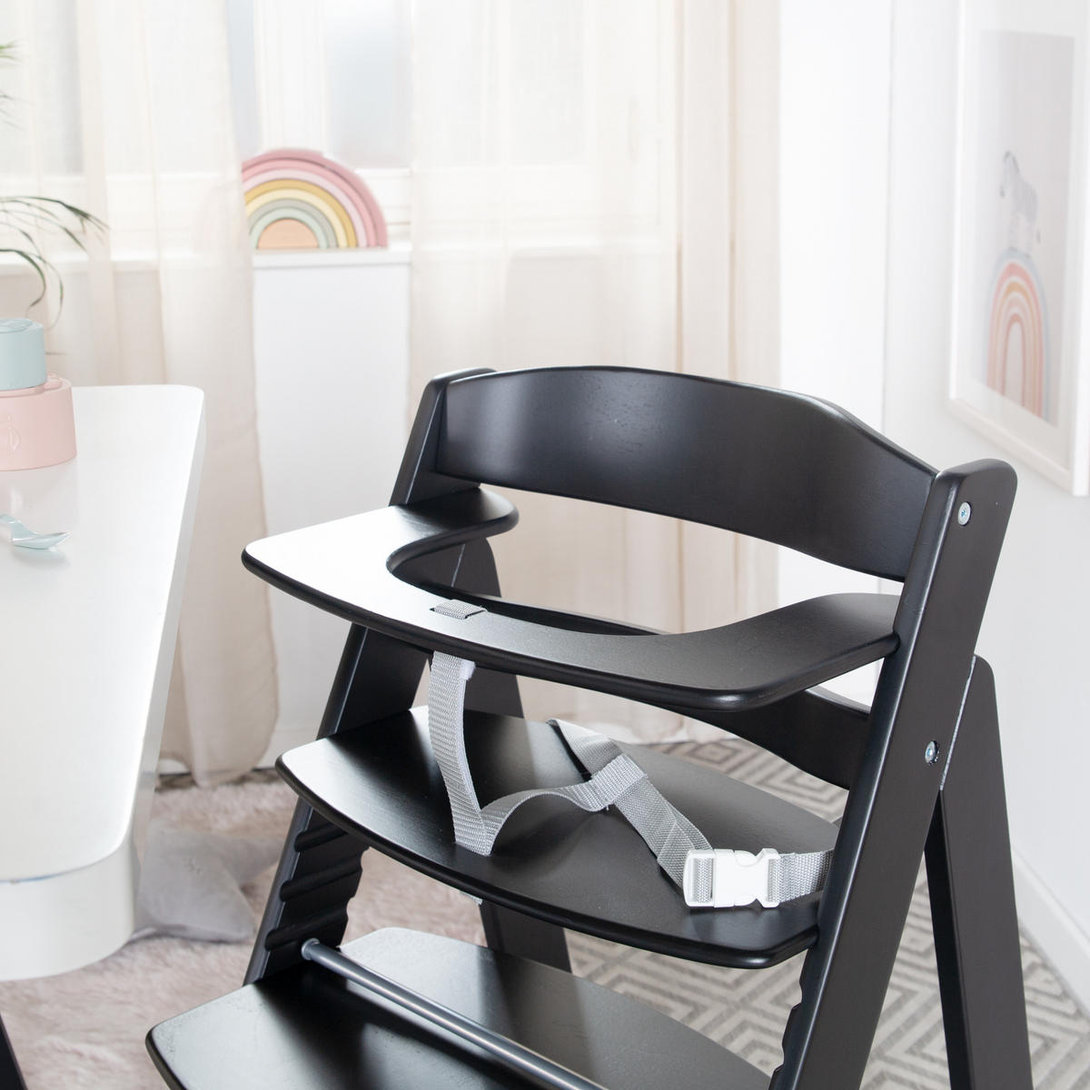 KINDERHOCHSTUHL Sit Up Flex Schwarz - Schwarz, Holzwerkstoff (44.5/80/54cm) - Roba