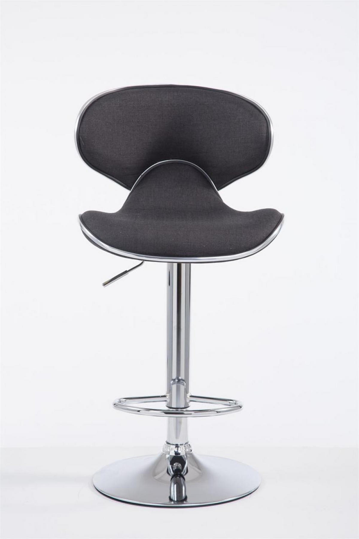 BARHOCKER Stoff dunkelgrau - Chromfarben/Dunkelgrau, Textil/Metall (46/88/49cm) - CLP
