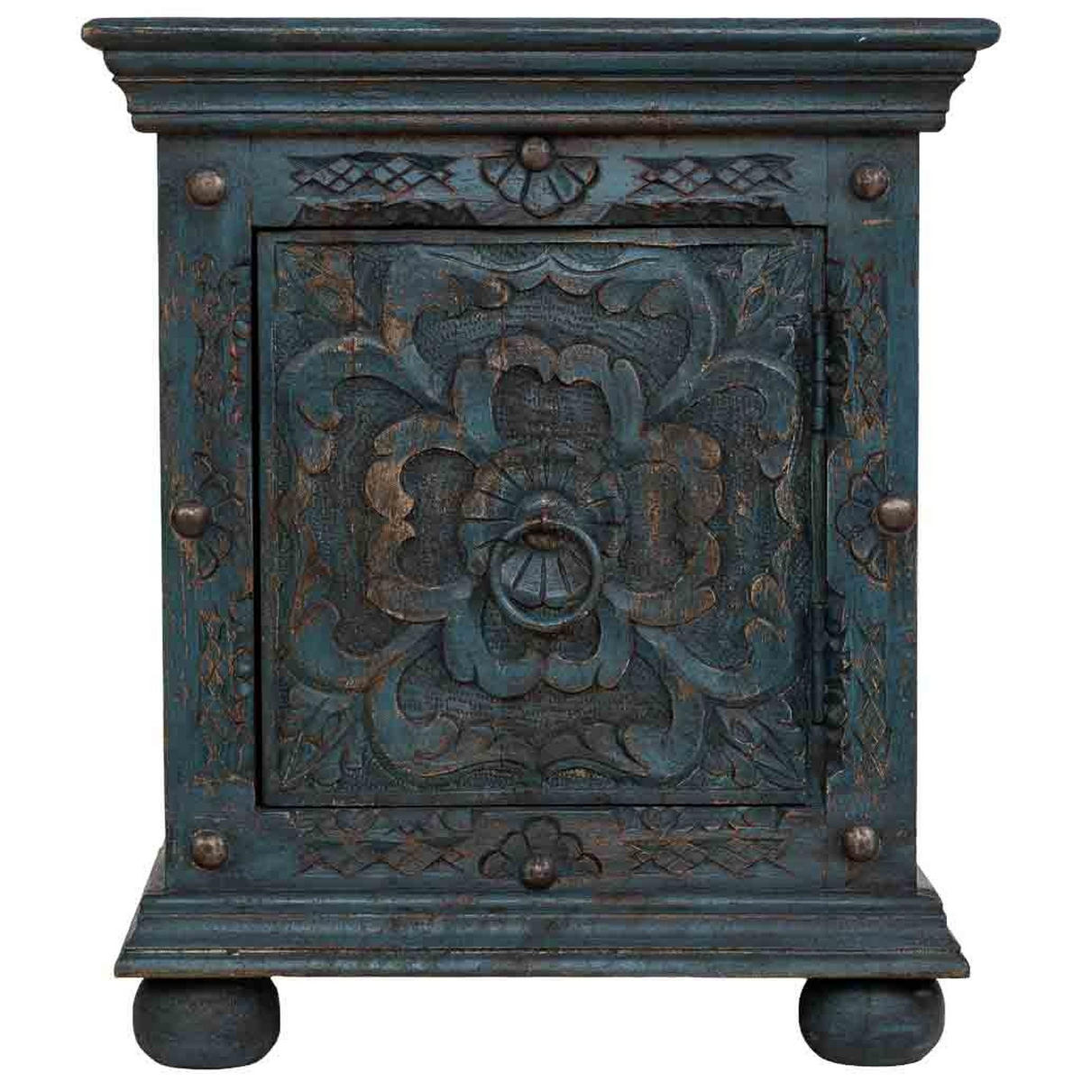 NACHTTISCH aus holz 50x40x59cm - Blau, Holz (50/59/40cm) - Wanderlust