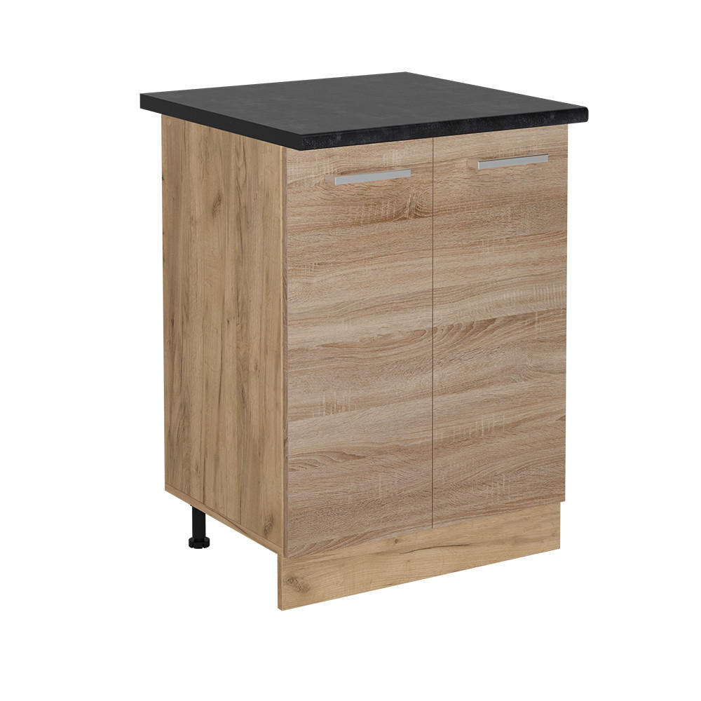 KÖKSUNDERSKÅP R-Line Sonoma 60 cm , AP Antracit Sonoma ek, Honungsek 81.6/60/60 cm