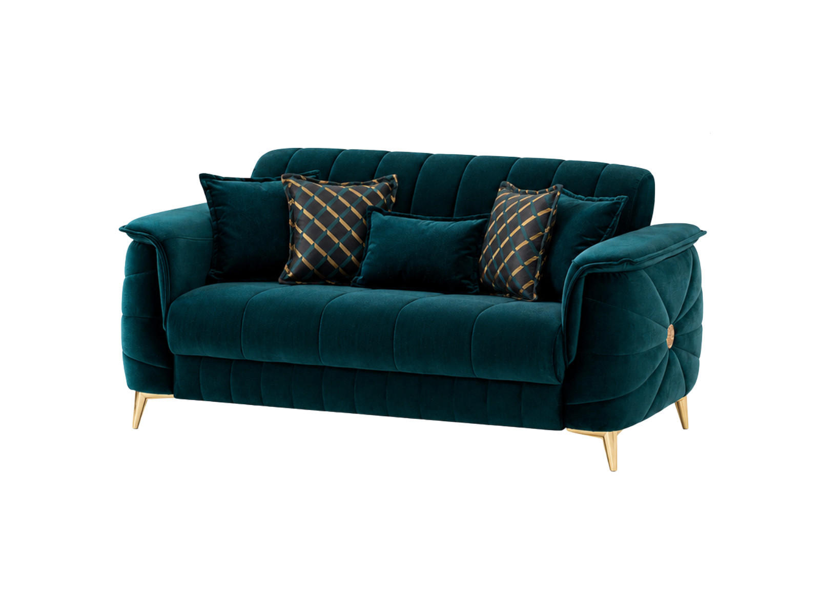 2-SITZER SOFA Osorno Grün - Grün, Holzwerkstoff/Kunststoff (170/80/95cm)