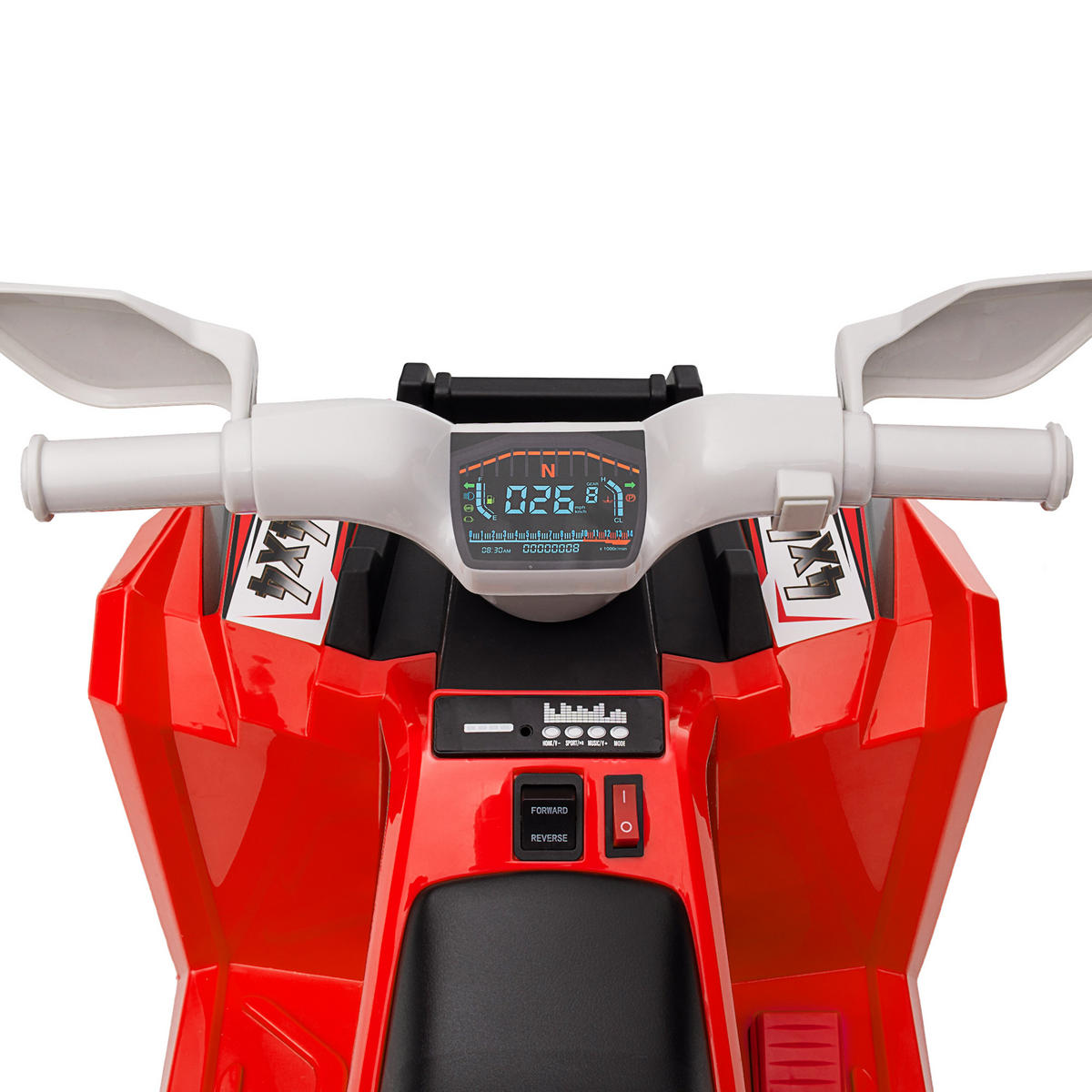 ELEKTRO-QUAD DE-13031 Vor-/Rückwärtsgang Rot - Rot, Kunststoff (70/41.5/48.5cm) - ComfortXL