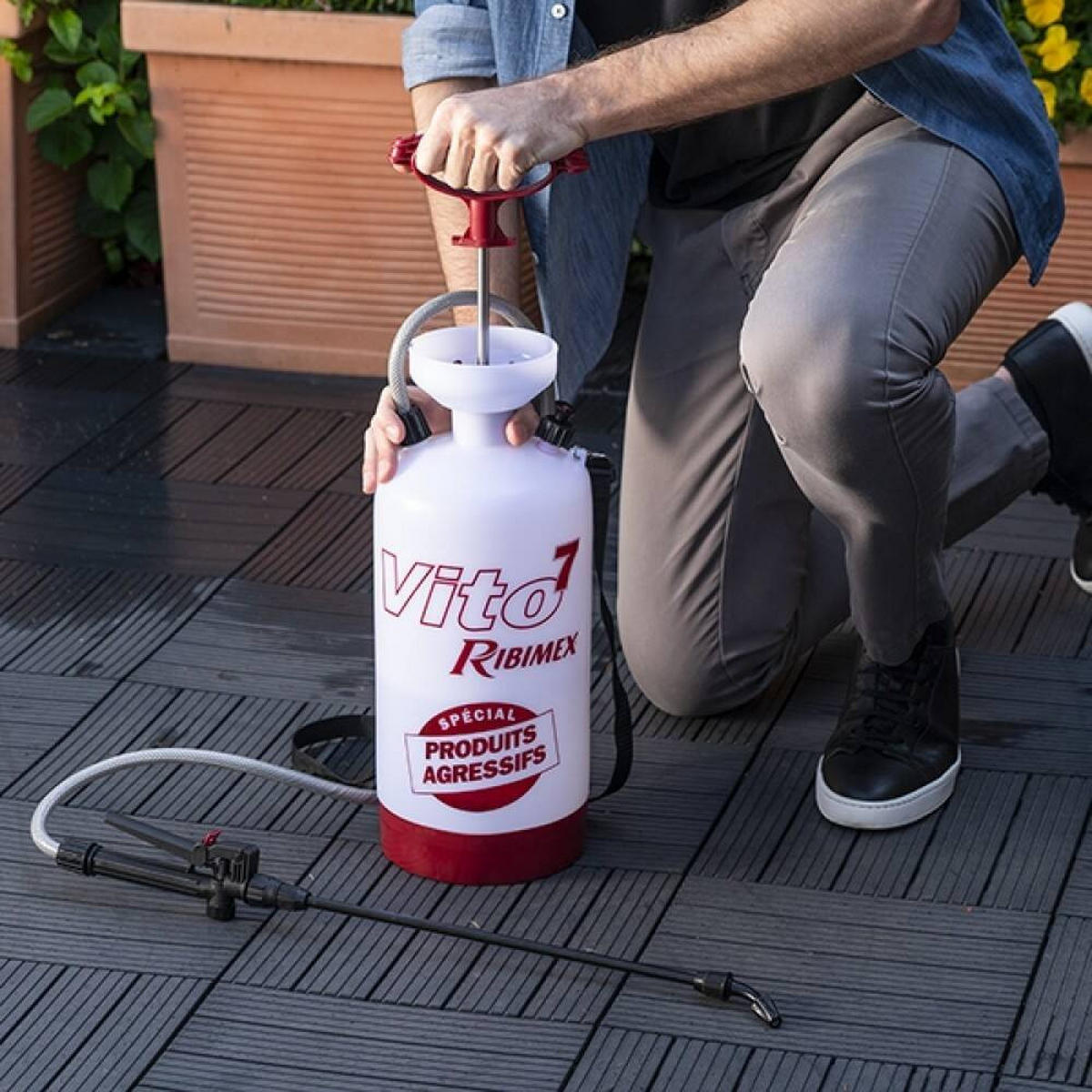 HANDDRUCKSPRÜHER Vito 7 Ribimex 6,85 l - Rot, Kunststoff (18/52.5/18cm)