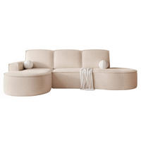 ECKSOFA SOFIA mit Schlaffunktion und Bettkasten Creme - Creme, Holzwerkstoff/Kunststoff (277/157cm) - Idohome