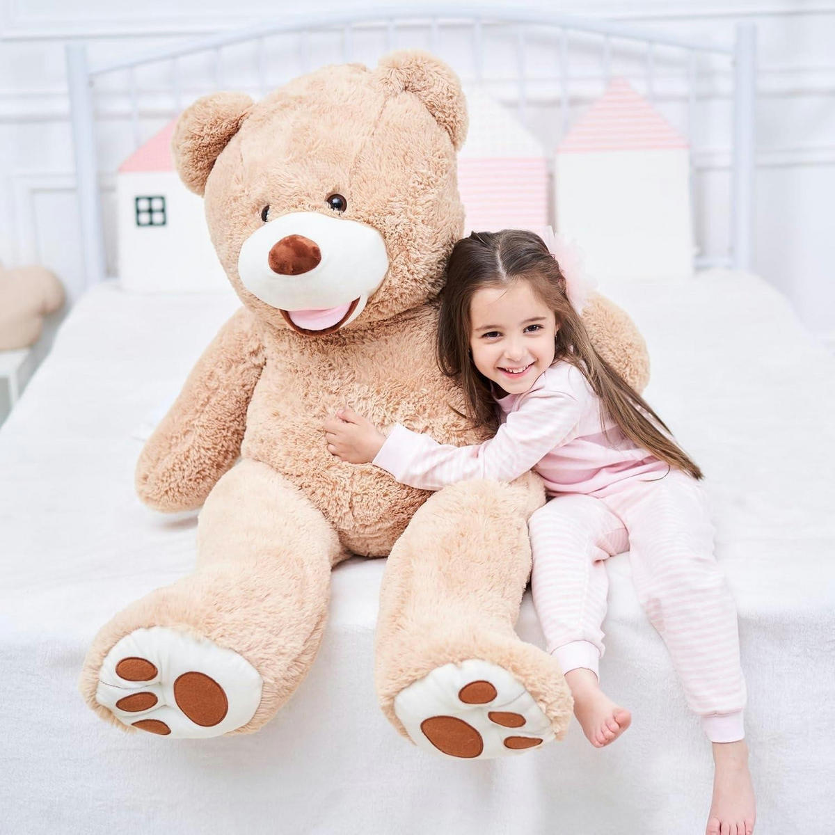 STOFFTIER Teddybär 100 cm - Braun, Textil (16.5/5.1cm)