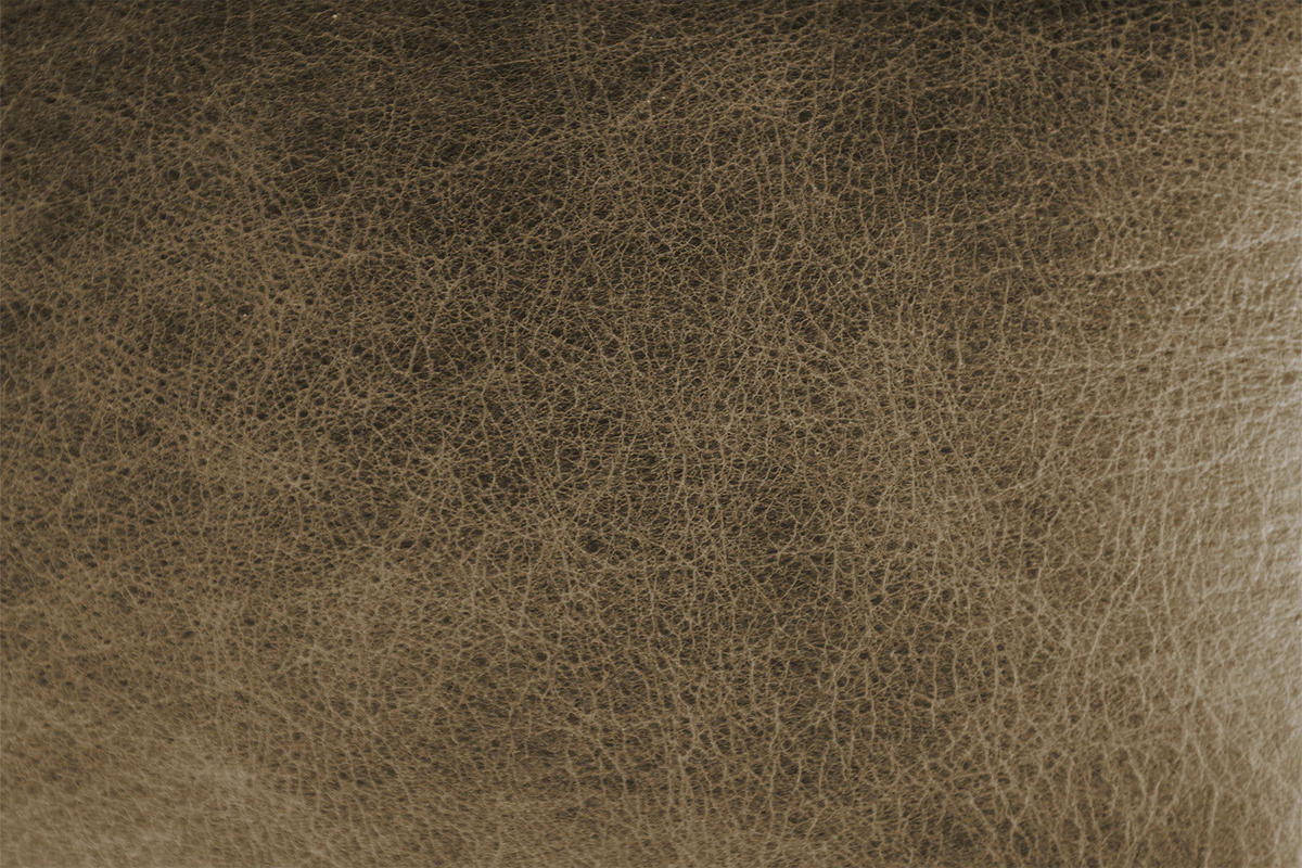 ECKSOFA BLOOM Beige Leder - Beige/Schwarz, Leder/Metall (276/177cm) - KAWOLA