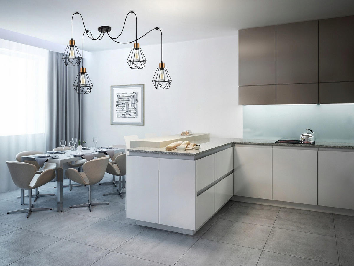 PENDELLEUCHTE EDISON - Goldfarben/Schwarz, Metall (20/20/150cm) - kiki design