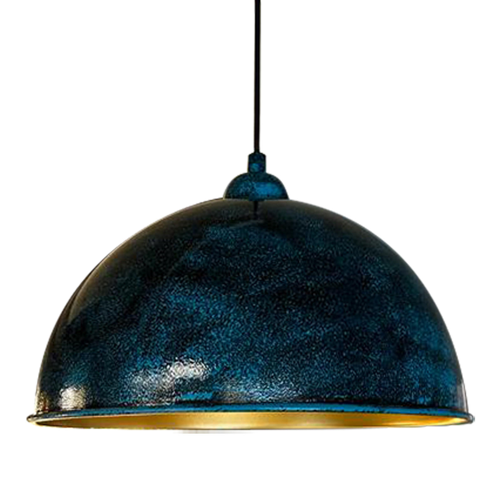 PENDELLEUCHTE Industrielle 30/20 cm - Blau/Goldfarben, Metall (30/20cm) - Bamyum
