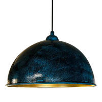 PENDELLEUCHTE Industrielle 30/20 cm - Blau/Goldfarben, Metall (30/20cm) - Bamyum