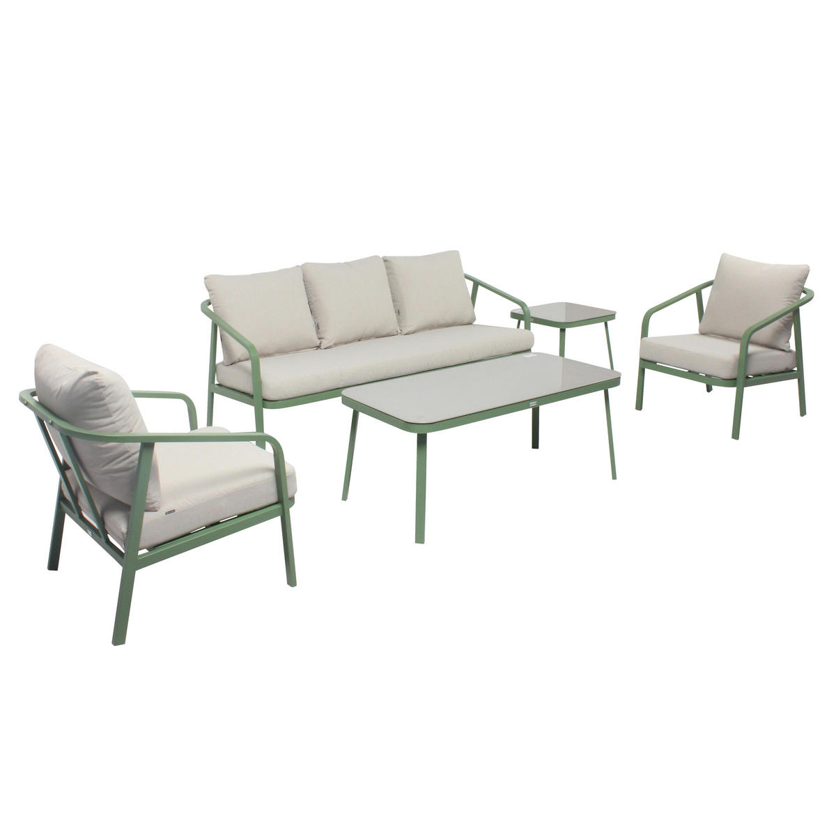 GARTENSET 5-tlg., Grün - Grün, Metall - Oviala