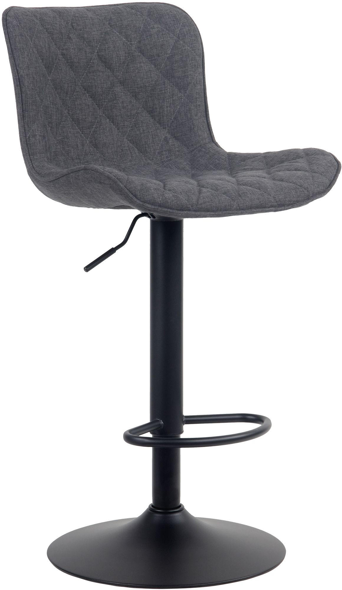 BARHOCKER Stoff schwarz - Schwarz, Textil/Metall (48/83/54cm) - CLP