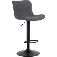 BARHOCKER Stoff schwarz - Schwarz, Textil/Metall (48/83/54cm) - CLP