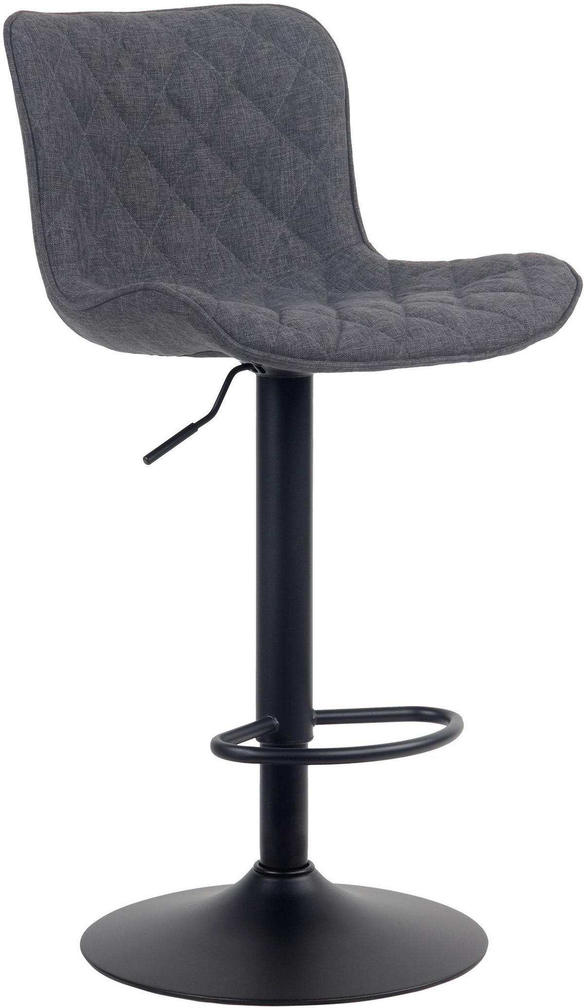 BARHOCKER Stoff schwarz - Schwarz, Textil/Metall (48/83/54cm) - CLP