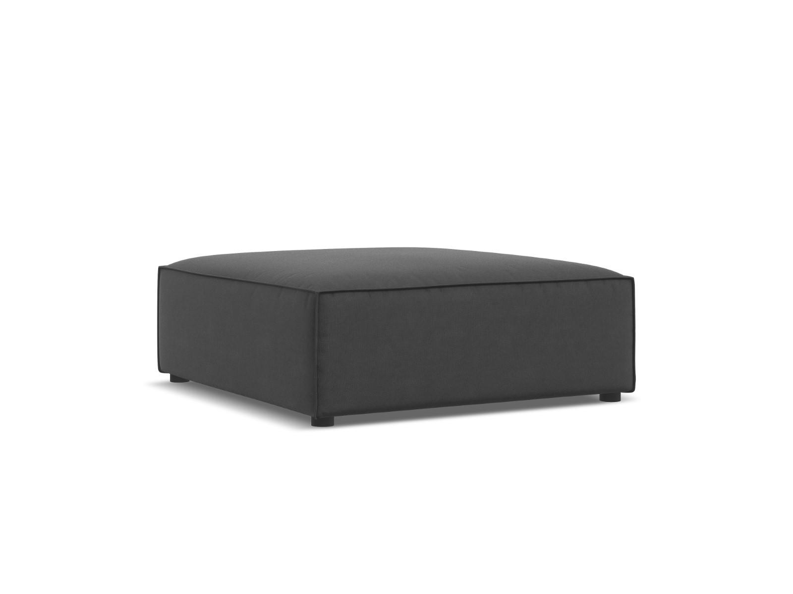 POUF Jodie aus Samt grau - Grau, Textil (80/40/102cm) - Micadoni