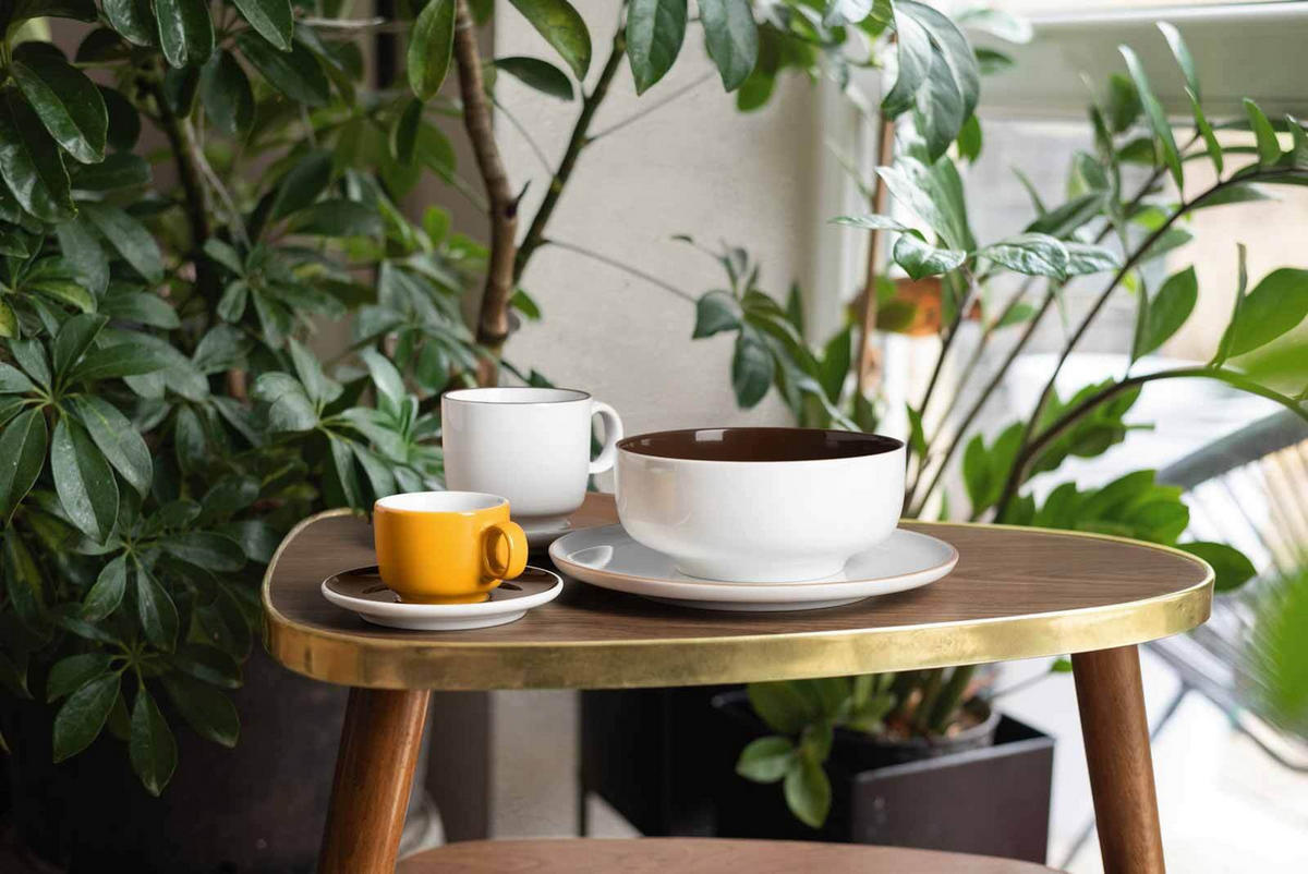 KAFFEESERVICE Sento Home Pure Lines Mango Orange 18-tlg. - Orange, Keramik (2/2/2cm) - Seltmann Weiden
