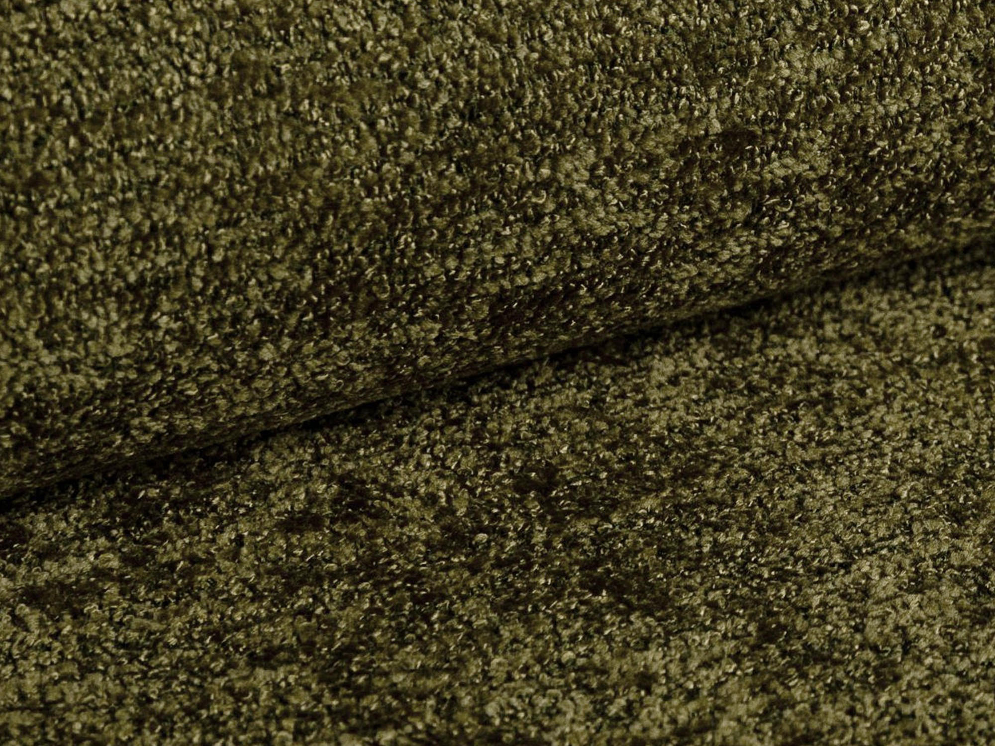 POUF Chenille Stoff Grün - Schwarz/Olivgrün, Holzwerkstoff/Textil (111/88/60cm) - Makamii