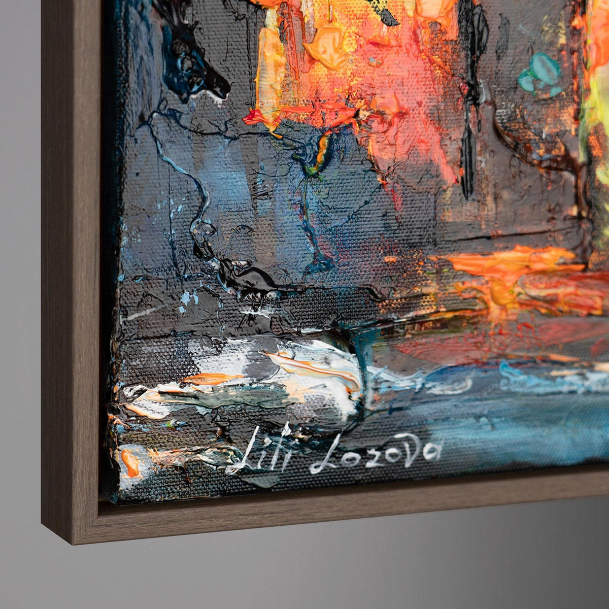 GEMÄLDE Die Gemütlichkeit von Paris Schattenfugenrahmen Grau 120x60 cm - Grau, Holz (120/60cm) - YS-art gallery