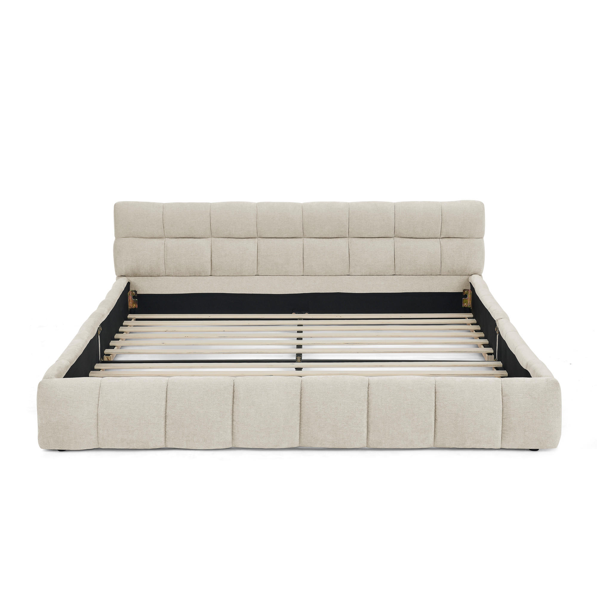 POLSTERBETT 160x200 cm Chenille beige - Beige, Kunststoff (160/200cm) - Fortuna Lai