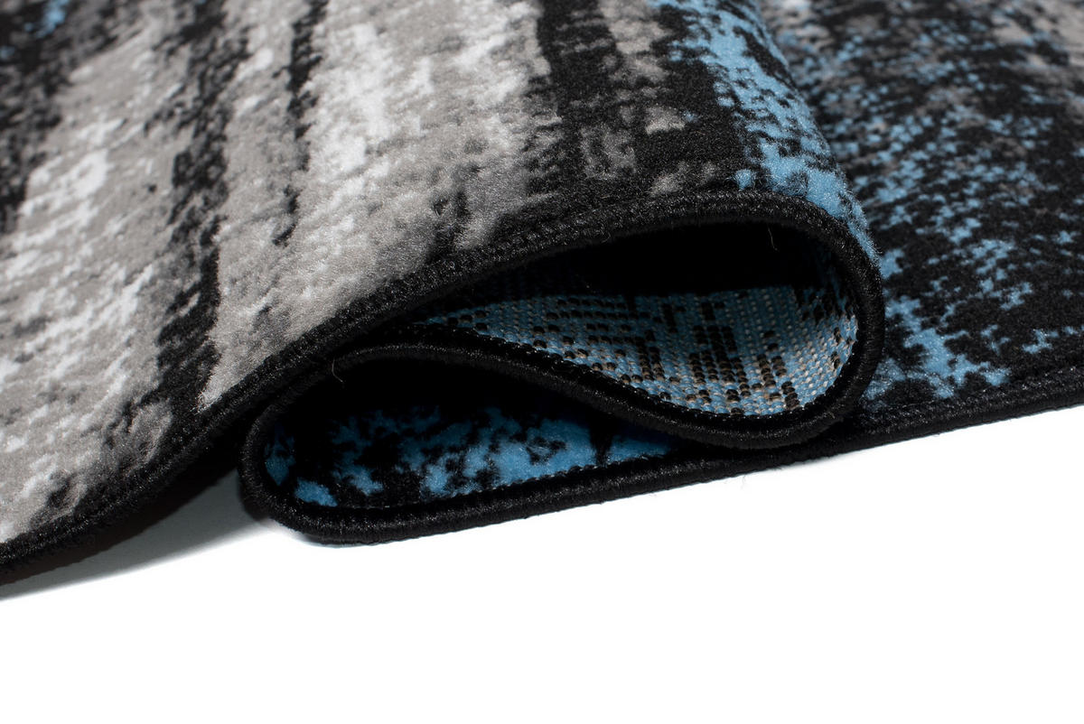 TEPPICH MAYA Blau Verwischt Streifen Meliert 250/300 cm - Blau, Textil (250/300cm) - Tapiso