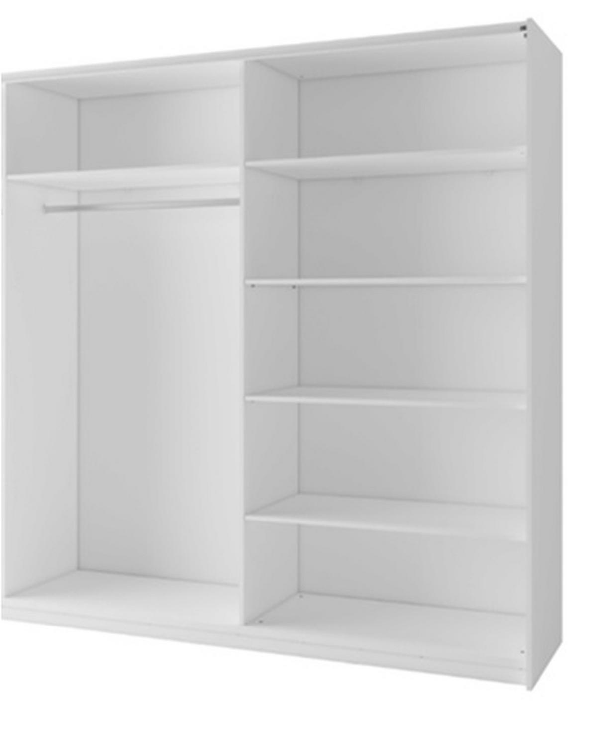 KLEIDERSCHRANK Weiß 201/207/55 - Weiß, Holzwerkstoff (201/207/55cm) - RAUMHIRSCH FURNITURE