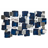 WANDDEKO Blau 117/65 cm - Blau/Weiß, Metall (4/65/6cm) - KUNSTLOFT