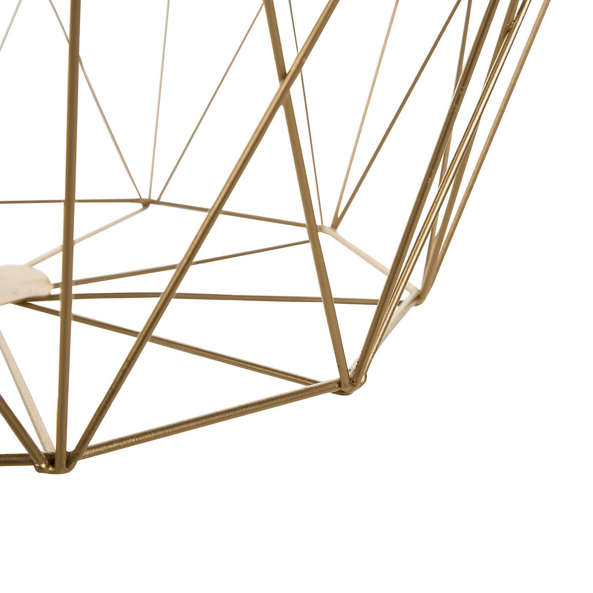 BEISTELLTISCH heller Holzfarbton/gold Zehneck Elida - Hellbraun/Goldfarben, Holzwerkstoff (43/43/38cm) - Beliani
