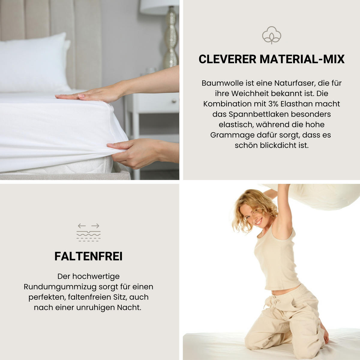 SPANNBETTLAKEN Elli - 97/3 - 180 x 200 cm - Dunkelgrau - Dunkelgrau, Textil (180/200cm) - SCHIESSER