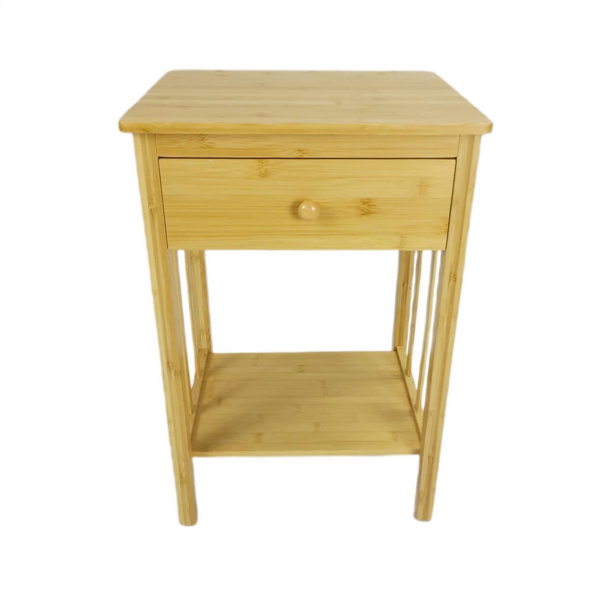 BEISTELLTISCH Bambus Naturfarbe mit Schublade 40/35/60 cm - Naturfarben, Holz (35/40/60cm) - Begryf