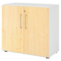 AKTENSCHRANK - 2 Ordnerhöhen 42/80/74,8 cm in Weiß/Ahornfarben - Ahornfarben/Weiß, Holzwerkstoff (80/74.8/42cm) - bümö