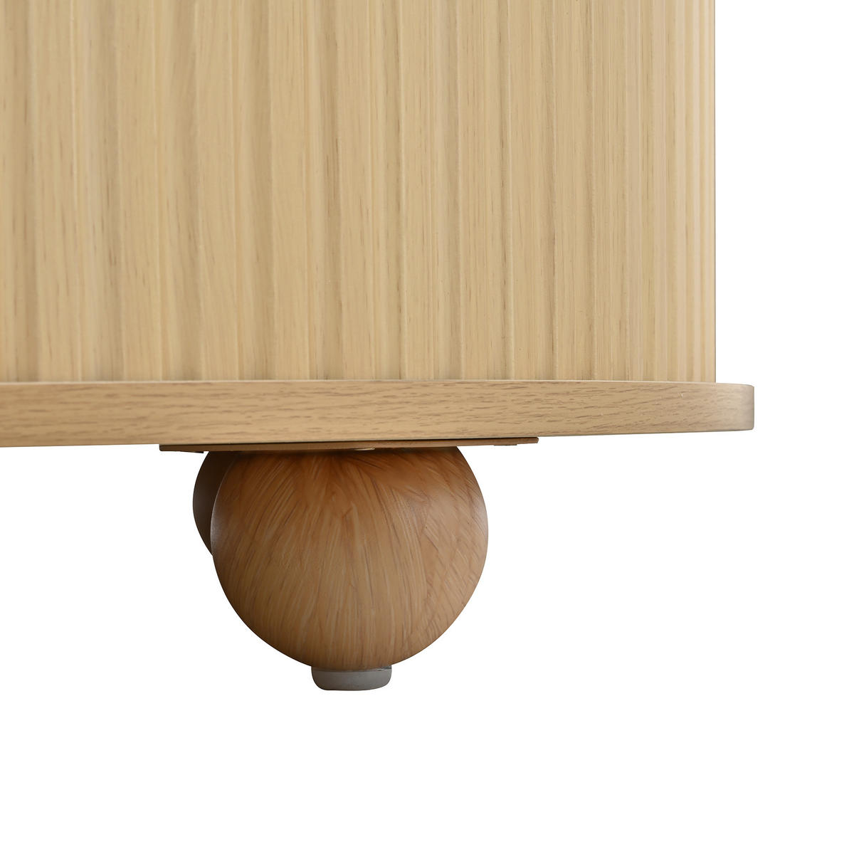 COUCHTISCHSET TV-Schrank MDF Schiebetüren Relief Schwarz - Naturfarben, Holzwerkstoff (180/45/35cm) - FLIEKS