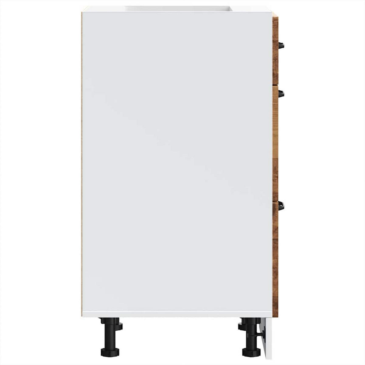 KÜCHENUNTERSCHRANK Maro Altholz-Optik 40x46x81,5 cm - Zwetschgeholzfarben, Holz (40/81.5/46cm) - DELUKE