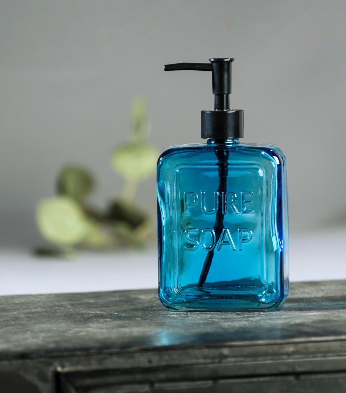 SEIFENSPENDER Glas Pure 550 ml 6/9,5/20 cm - Blau, Glas (9.5/20/6cm) - Wenko