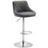 BARHOCKER Lazius, Gestell Metall in Chromoptik, Kunstleder Grau - Chromfarben/Grau, Kunststoff/Textil (46/100/49cm) - TPFLiving