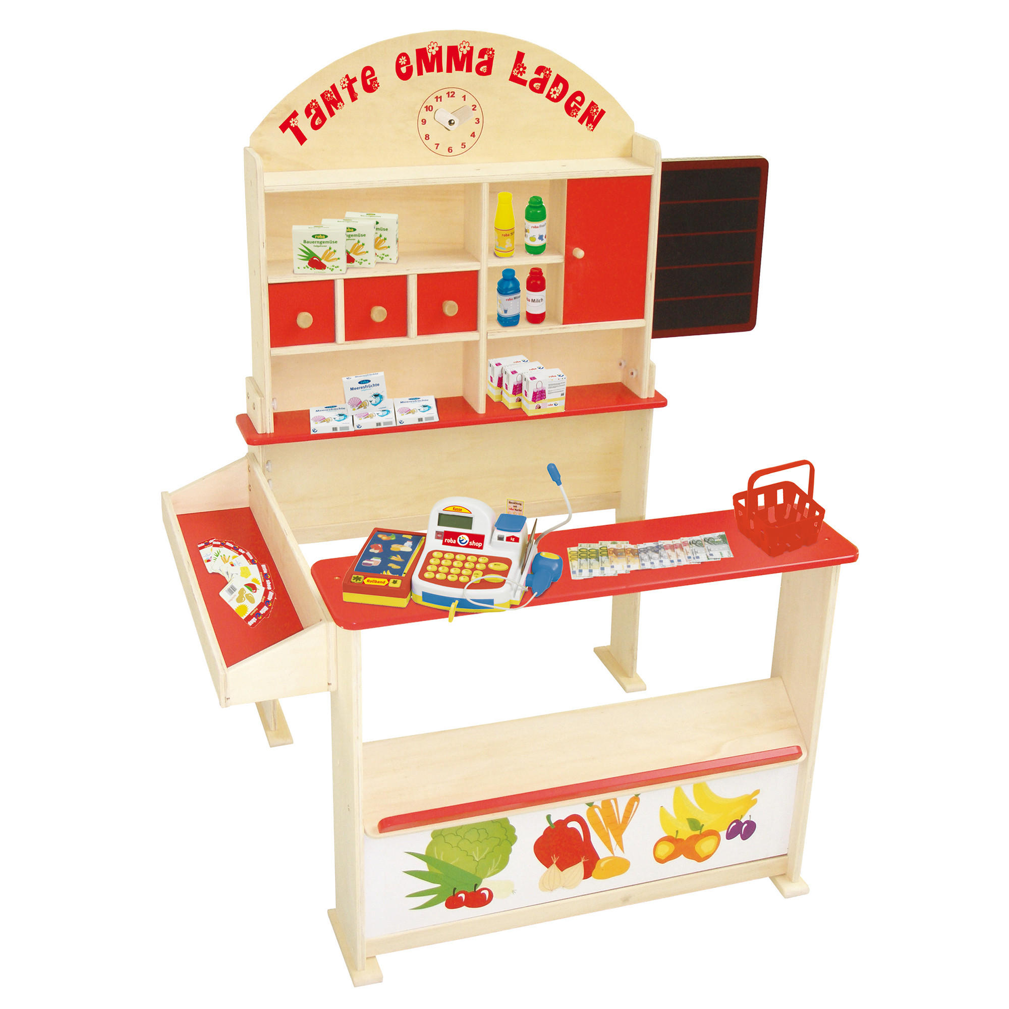 VERKAUFSSTAND mit Zubehör - Naturfarben, Holzwerkstoff (103/113/75cm) - Roba