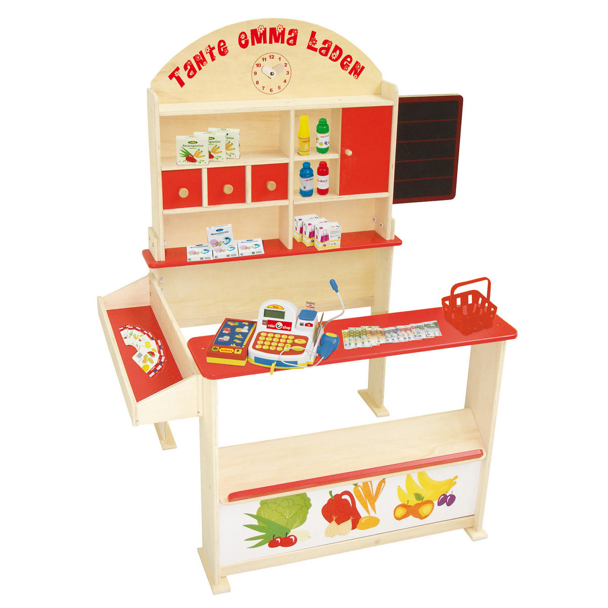 VERKAUFSSTAND mit Zubehör - Naturfarben, Holzwerkstoff (103/113/75cm) - Roba