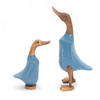 FIGUREN-SET Duck 2-teilig Massivholz, Ente in 2 verschiedenen Größen blau - Blau, Holz (20/33/14cm) - DESIGN DELIGHTS