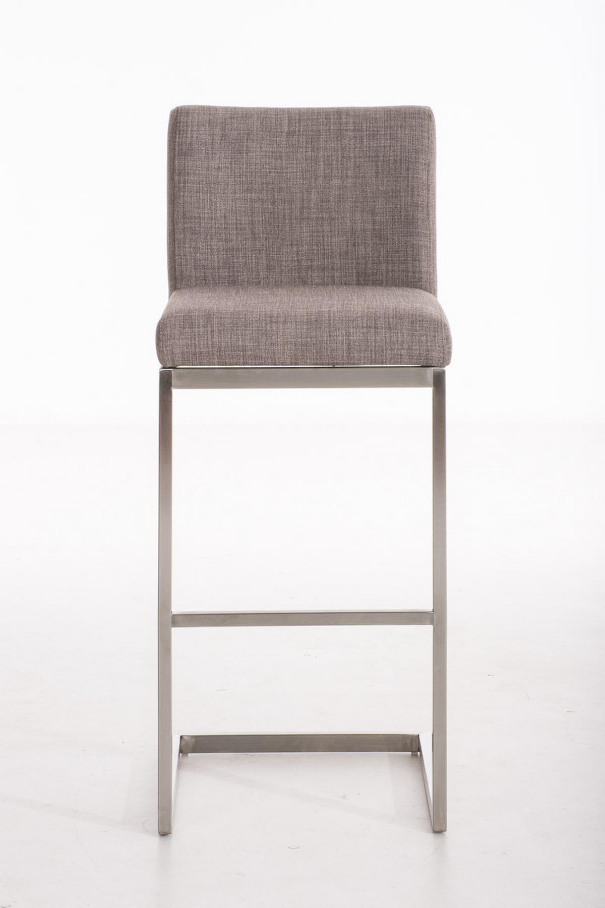 BARHOCKER Stoff Grau - Chromfarben/Grau, Textil/Metall (42/104/48cm) - CLP