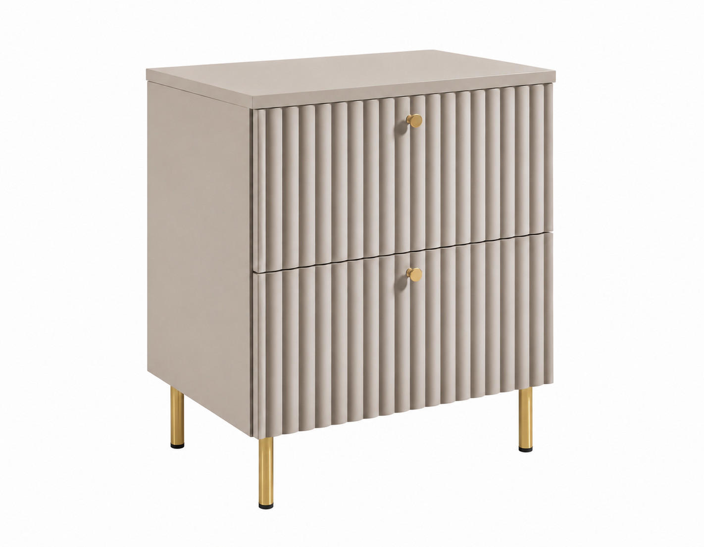 BADEZIMMERSCHRANK: Kaschmir / Platte Kaschmir / Griffe Gold / Beine Gold, 60 x 44,4 x 73,6 cm - Kaschmir/Goldfarben, Holzwerkstoff (60/73.6/44.4cm) - 3XE LIVING